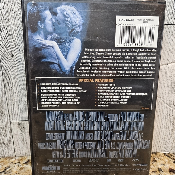 Basic Instinct-Ultimate Edition Unrated DVD Unrated Director's Cut 1992 - Picture 5 of 9